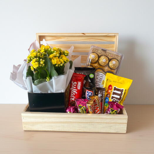 Cesta Presente com Flores