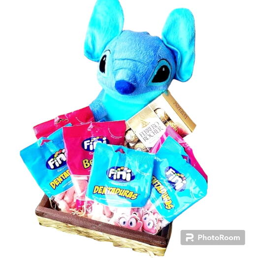 Cesta fini e pelucia