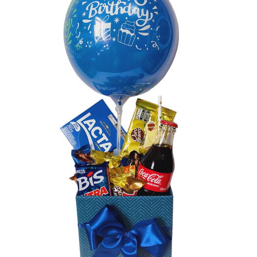 Box happy birthday azul