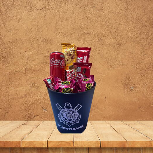 Balde do Corinthians com Chocolates e Gostosuras