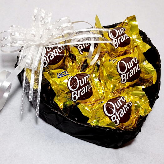 Coração c/6 Bombons Ouro Branco