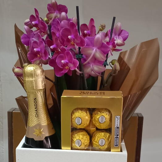 Box orquidea, Chandon baby e ferrero roche