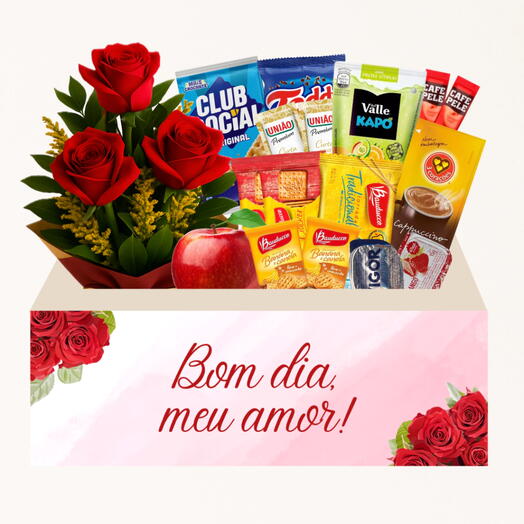 Cesta de Cafe Bom Dia Meu Amor