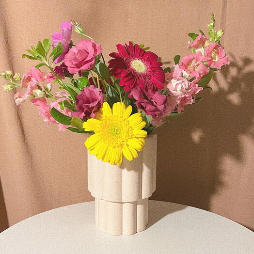 Arranjo Margarida - Vaso Rose