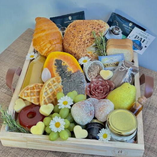 Cesta de Cafe da Manhã Artesanal Super Premium