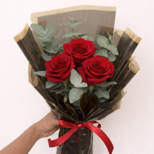 Buquê Moderno 3 Rosas