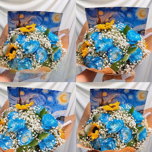 Buquê Noite Estrelada Van Gogh