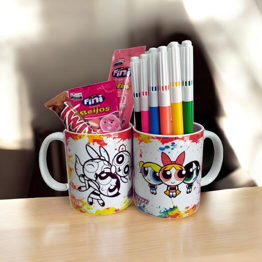 Caneca para pintar - Meninas Super Poderosas