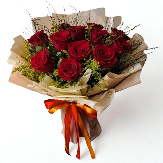 Bouquet Luxo 12 Rosas Vermelhas
