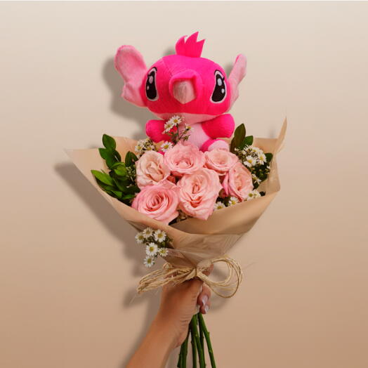 Buquê Magia Stitch Rosa