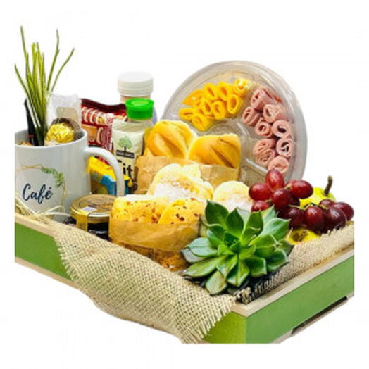 Bandeja Cafe com Suculenta