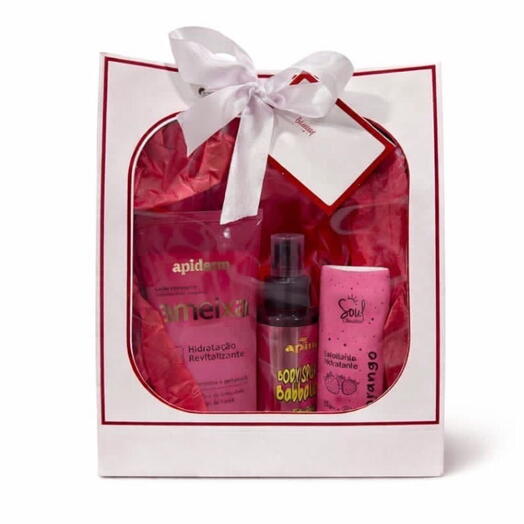 Kit Presente Ameixa   Morango Corpo e Labios