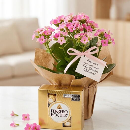 Combo Dia das Mulheres - Flor e Chocolate