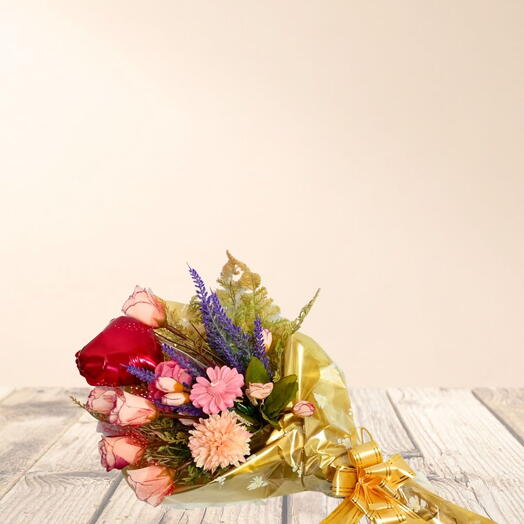 Buque de Flores Permanentes e Vela Margarida