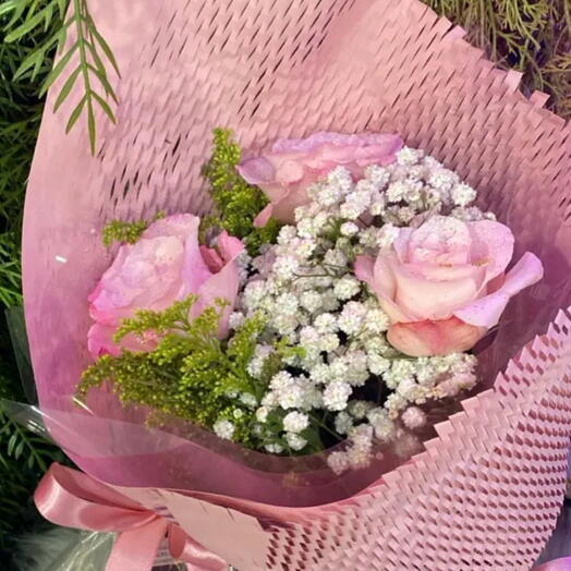 Buquê Delicado Rosa Cor-de-Rosa