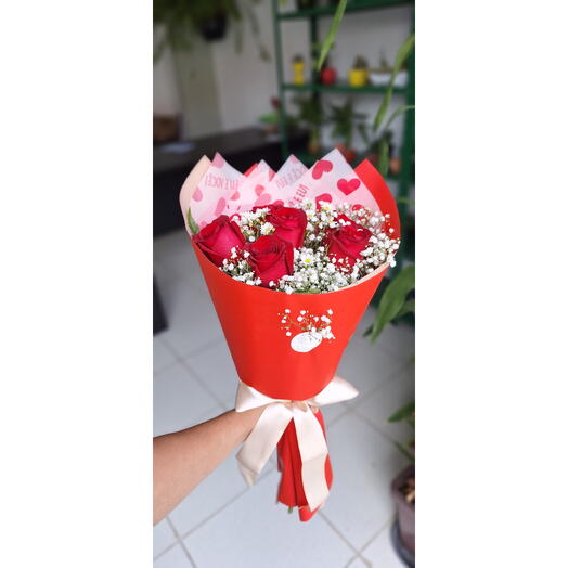 Buquê 6 Rosas