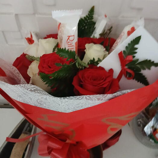 Buquê de Rosas com Chocolate