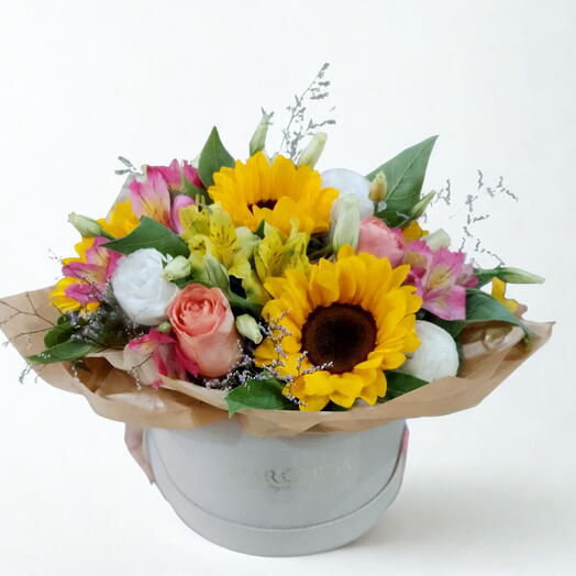 Box de Girassois e Rosas