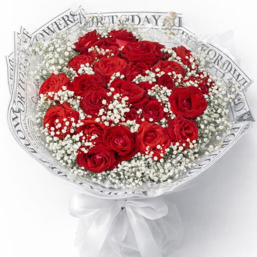 Buquê com 26 Rosas Vermelhas