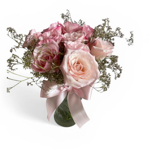 Rosas Vanias (Cor de Rosa) em Vaso