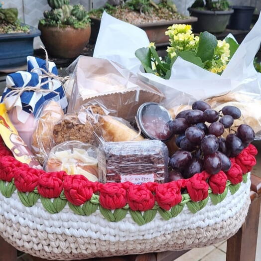 Cesta Charme de rosas