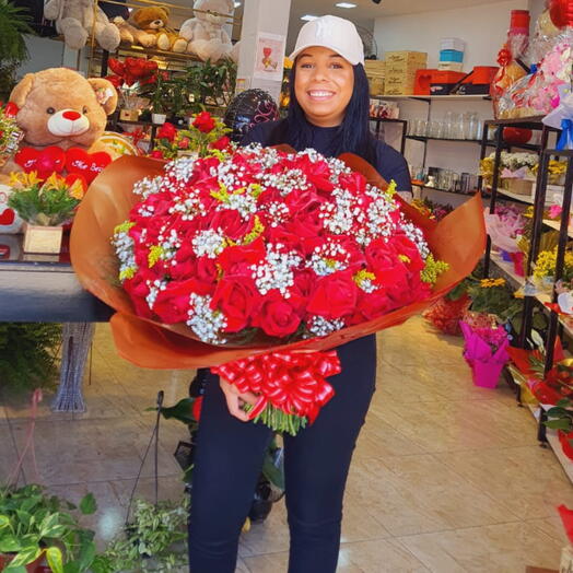 Buquê Top Glamour de 100 Rosas Carola