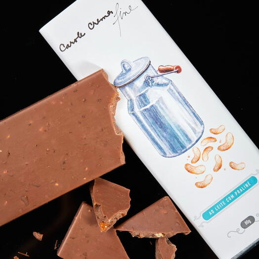 Tablete de Chocolate Ao Leite com Praline (90g)