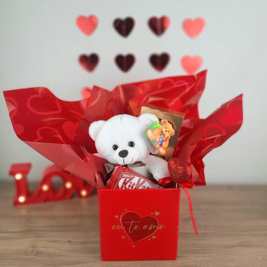 Box Red Pelucia + Ferrero Rocher