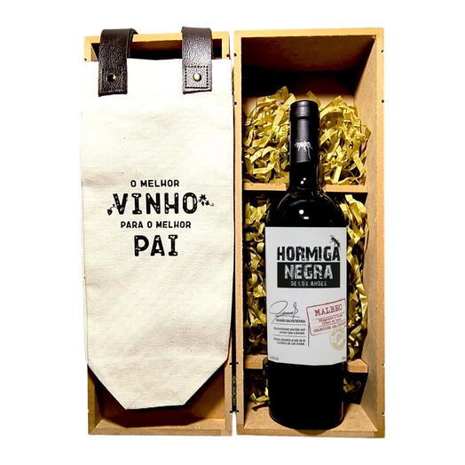 Kit Pai com Vinho, Bau e Bag