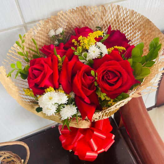 Buquê Rosas Vermelhas 6 Unidades