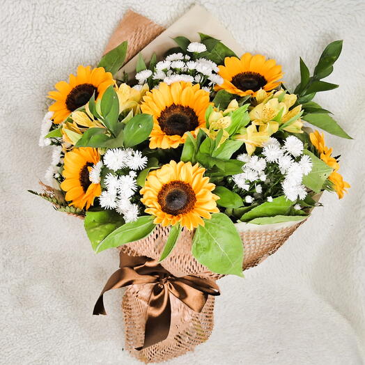 Buquê com 6 Girassois