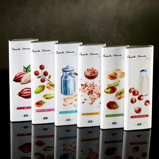 Degustação de Tabletes de Chocolate FINE Carole Crema