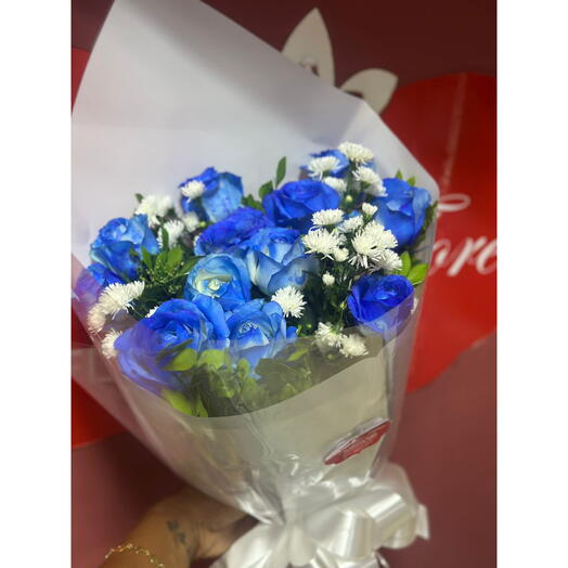 Buquê Rosas Azuis Presente
