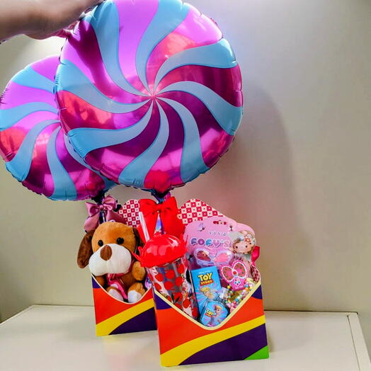 Caixa envelope arco-iris dia das crianças