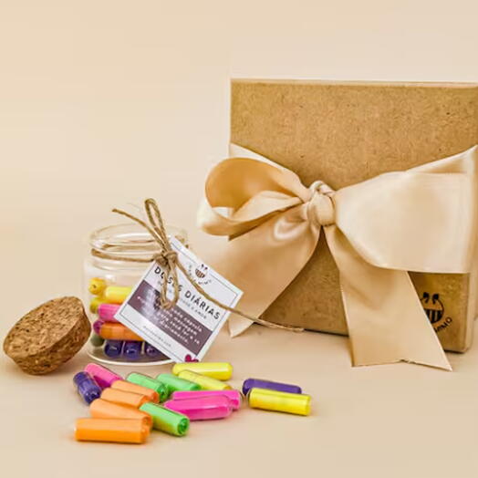 Doses Diarias: 31 Mensagens Positivas em Capsulas Coloridas