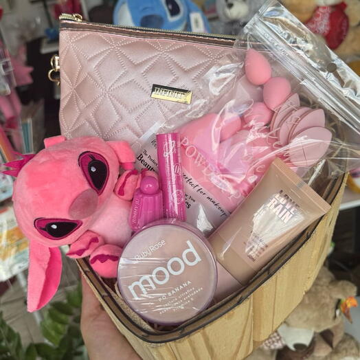 Cesta Angel Kit Maquiagem com Necessarie