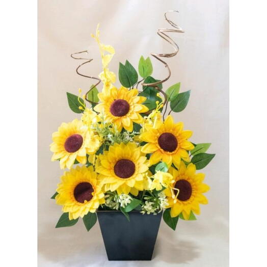 Arranjo Artificial com 6 Girassois