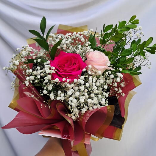 Arranjo de 2 Rosas Coloridas