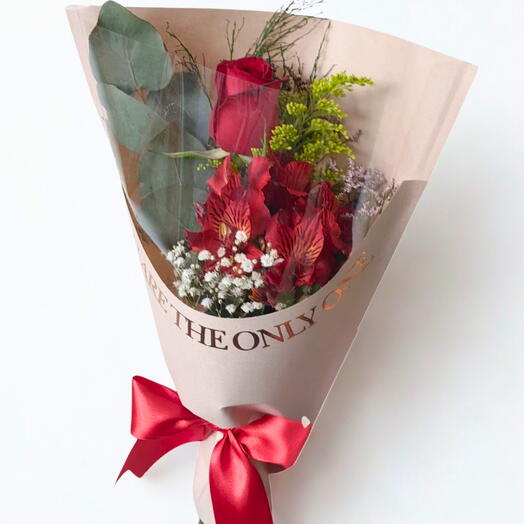 Rosa Com Alstroemeria