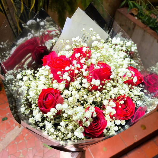 Buquê de 10 Rosas Vermelhas