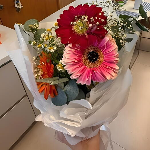 Buquê de Três Gerberas