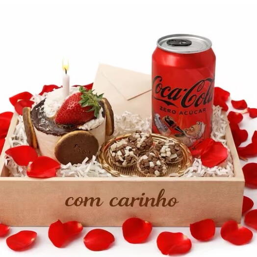 Cesta Feliz Aniversario - Carinho dentro de uma Caixa