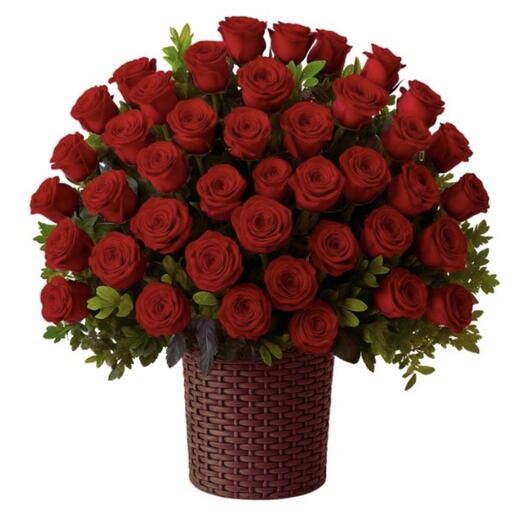 Arranjo Com 50 Rosas Vermelha