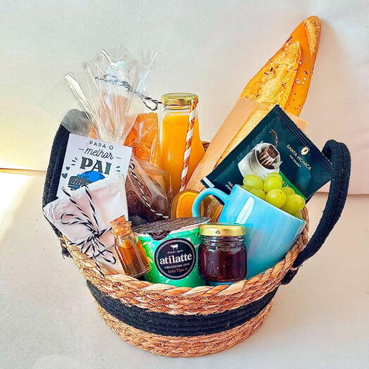 Cesta de cafe da manha no Cesto Black