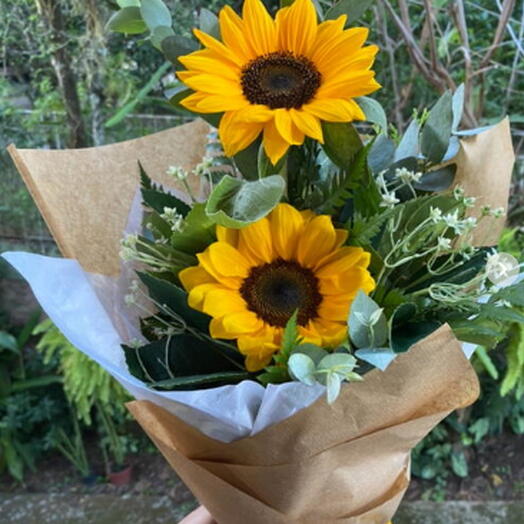 Buquê com 2 Girassois