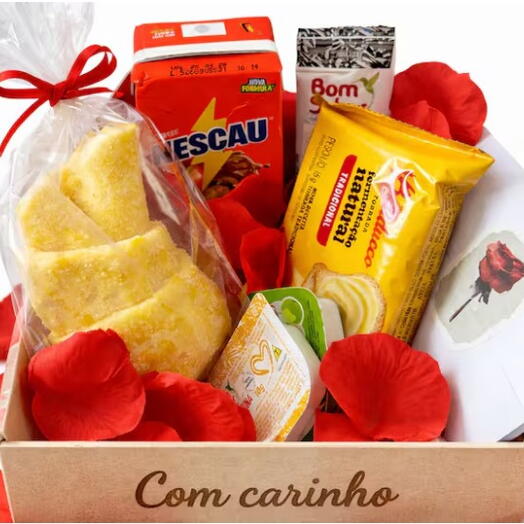 Cesta Amor - Pequeno Cafe da Manhã Completo e Especial