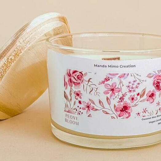 Velas Aromaticas 80g Manda Mimo Creation | Peony