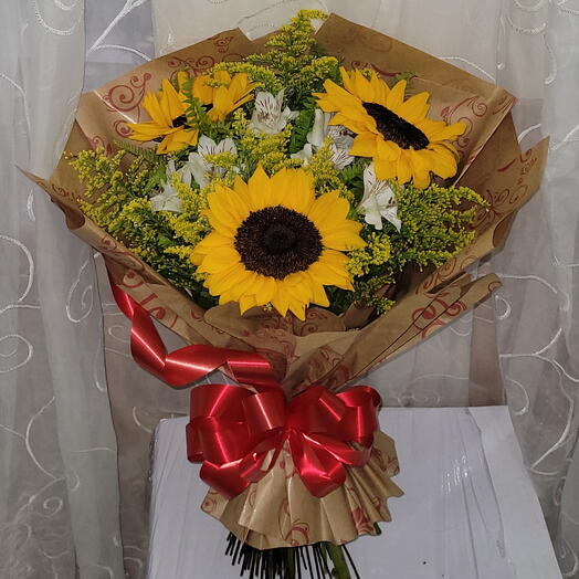 Bouquet com flores girassol