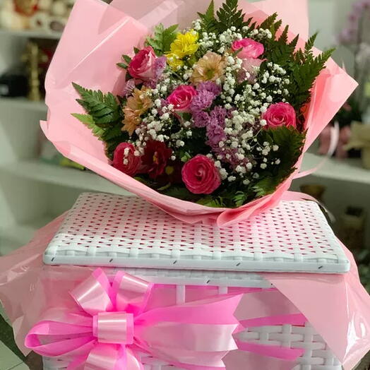 Cesta de Cafe Amor e Flor