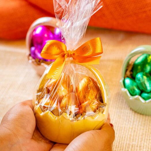 Presente Cestinhas Coloridas de Pascoa